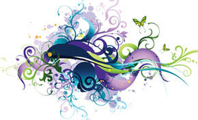 Swirl Floral Vector Graphic